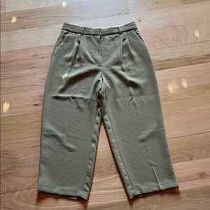 Aritzia Cropped Effortless Pant in Sage